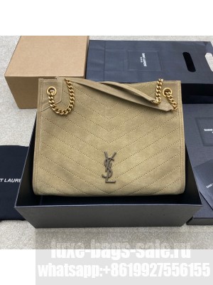 Saint Laurent NIKI MEDIUM SHOPPING IN SUEDE 577999 BARLEY GREEN