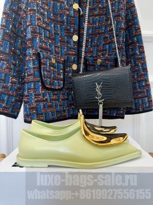 JIL SANDER Lambskin Loafers Lemon