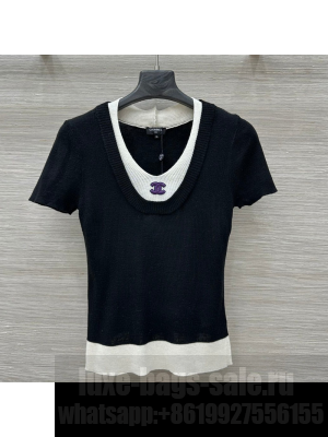 Chanel Knit Top Black 2025