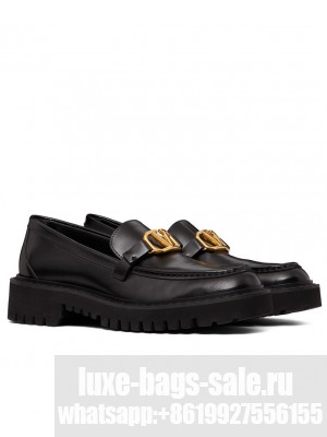 Valentino Women's Vlogo Signature Calfskin Loafer Black