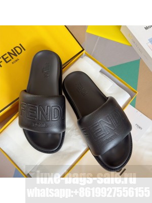 Fendi Unisex Roma Calfskin Flat Slide Sandals 2024 05