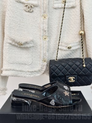 Chanel Crystal CC LOGO Slide Mule 01