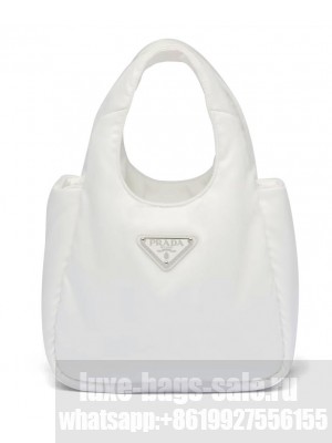 Prada Soft Padded Re-Nylon Mini-bag 1BA359 Cream