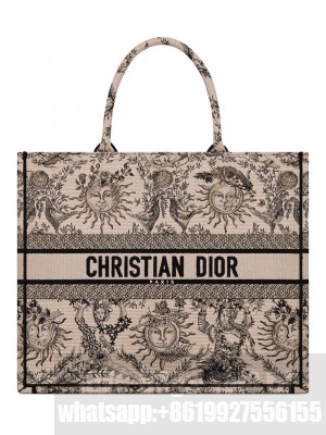 Christian Dior Large Dior Book Tote Apricot