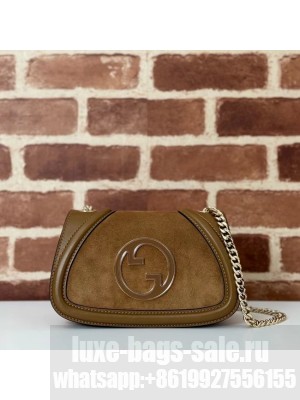 GUCCI BLONDIE SMALL SHOULDER BAG suede 815711 brown