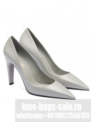 Prada Women's Brushed Leather Pumps 1I288N Gray