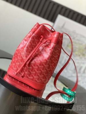 Goyard Petit Flot Bucket Bag Red