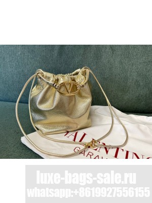 VALENTINO VLOGO POUF Sheepskin WB0N74 gold