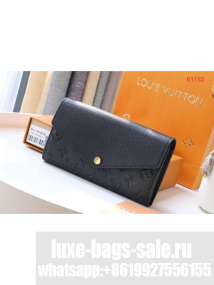 Louis Vuitton Original Monogram Empreinte Wallet M61182 black