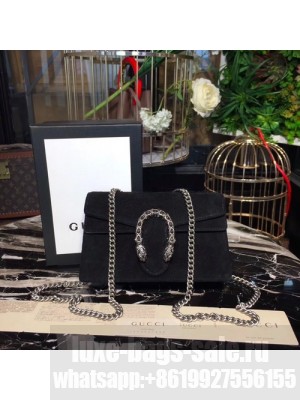 Gucci Dionysus Super Mini Velvet Bag with Crystals 17cm 476432 Calfskin Leather Fall/Winter 2017 Collection, Black