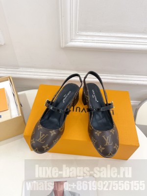 Louis Vuitton Romy Slingback Pump Brown