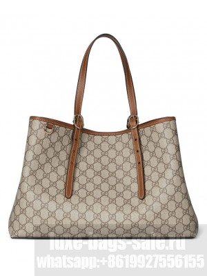 Gucci GG Emblem Medium Tote Bag 815213 Coffee