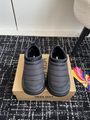 MOON BOOT PARK SOFT BLACK NYLON SNEAKERS