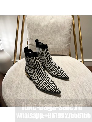 Balmain Women's Stretch Knit Coin Ankle Boots 2022 Collection 02