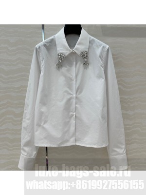Prada Cotton Shirt P121724 White 2024