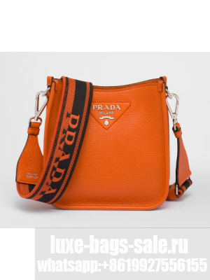 Prada Leather mini shoulder bag 1BH191 Papaya