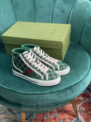Gucci Unisex Tennis 1977 GG Multicolor high-top Green Sneaker 2021 Collection