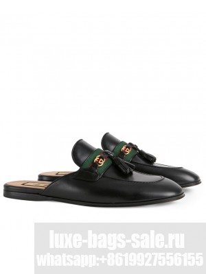 Gucci Slipper With Web Black