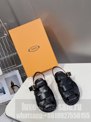 Tod's T Timeless Sandals Black