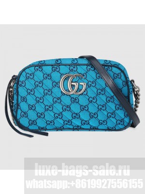 Gucci GG Marmont Multicolor small shoulder bag 447632 blue