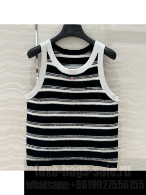 Chanel Striped Vest White 2025