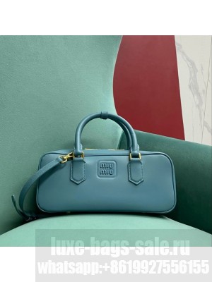 MIU MIU Original Leather Top Handle Bag 5BB148 blue