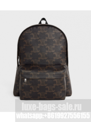 CELINE MEDIUM BACKPACK IN TRIOMPHE CANVAS XL 188382 BLACK