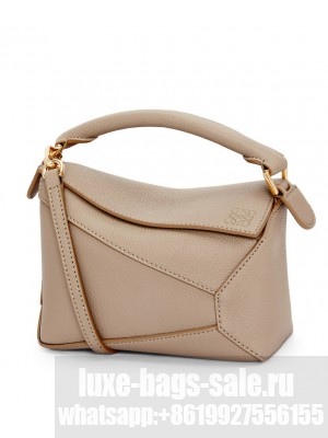 Loewe Mini Puzzle Bag In Soft Grained Calfskin Apricot