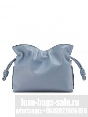 Loewe Flamenco Clutch In Nappa Calfskin Blue