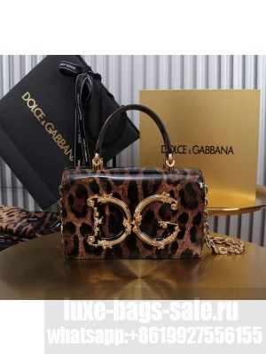 Dolce & Gabbana Patent leather Shoulder Bag G6504 black&brown