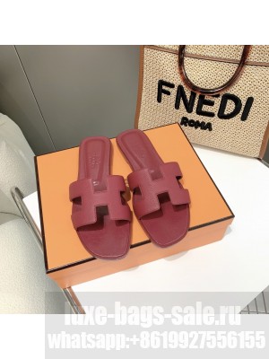 Hermes Oran Flat slippers in epsom leather 063 2021 Collection