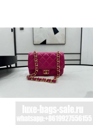 Chanel MINI 2.55 HANDBAG Lambskin & Gold-Tone Metal AS5027 rose