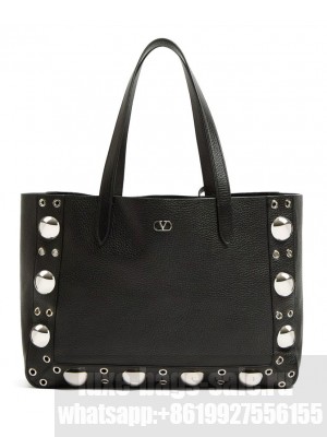 Valentino Garavani Nellcote Shopping Bag Black