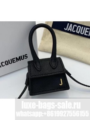 Jacquemus Leather Le Petit Chiquito Bag Black