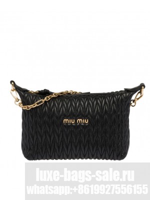 Miumiu Spirit Matelasse Leather Mini Bag 5NE844 Black