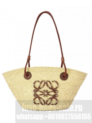 Loewe Medium Anagram Basket Bag Coffee