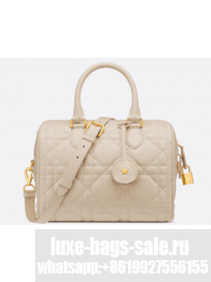 Dior Groove 25 Bag Dusty Ivory Macrocannage Calfskin M1365UBO