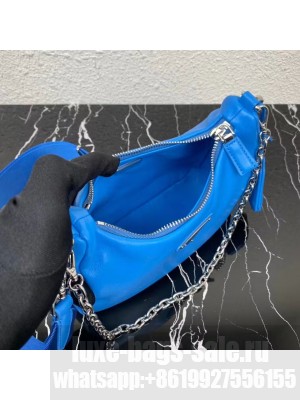 Prada Padded nappa-leather Re-Edition 2005 shoulder bag 1BH204 blue