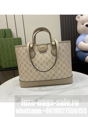 GUCCI OPHIDIA GG MINI TOTE BAG 765043 Oatmeal