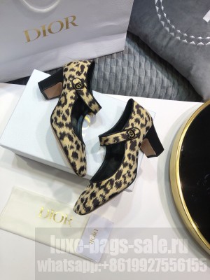 DIOR HEEL 7CM CALFSKIN D-DOLL PUMPS LEOPARD PRINT 2022 COLLECTION