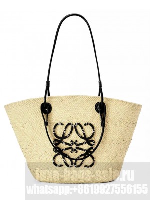 Loewe Large Anagram Basket Bag Black