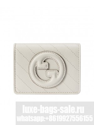 Gucci Blondie Card Case Wallet 760317 Cream