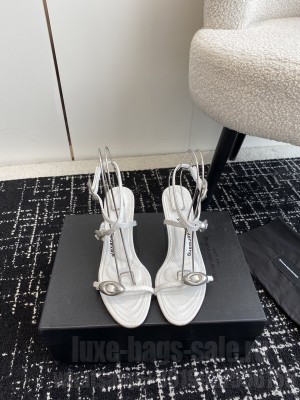 Alexander Wang dome 65 water snake strappy slide sandal 2024 White