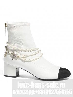 Chanel Women's Short Boots G45794 White