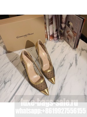 Gianvito Rossi Gold Mesh & sheepskin Heel 10.5cm Pumps Spring/Summer 2021 Collection 