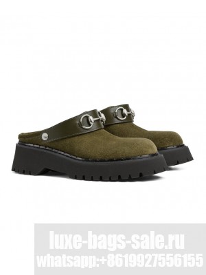Gucci Unisex Mule With Horsebit 835829 Green