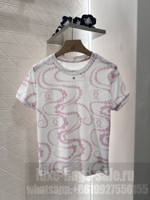 Chanel Round neck print Pink