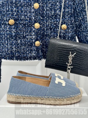 LES ESPADRILLES CELINE IN OSHKOSH CANVAS BLUE