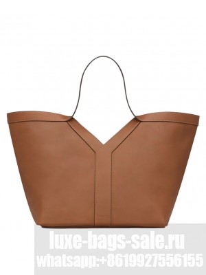 Saint Laurent Y Leather Tote Bag Coffee
