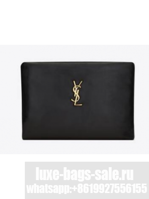 SAINT LAURENT CALYPSO SMALL POUCH IN LAMBSKIN 765025 black
